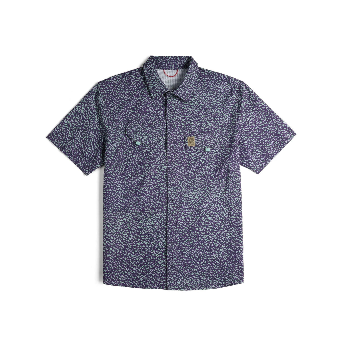 Retro River Shirt SS - Crackle Loganberry