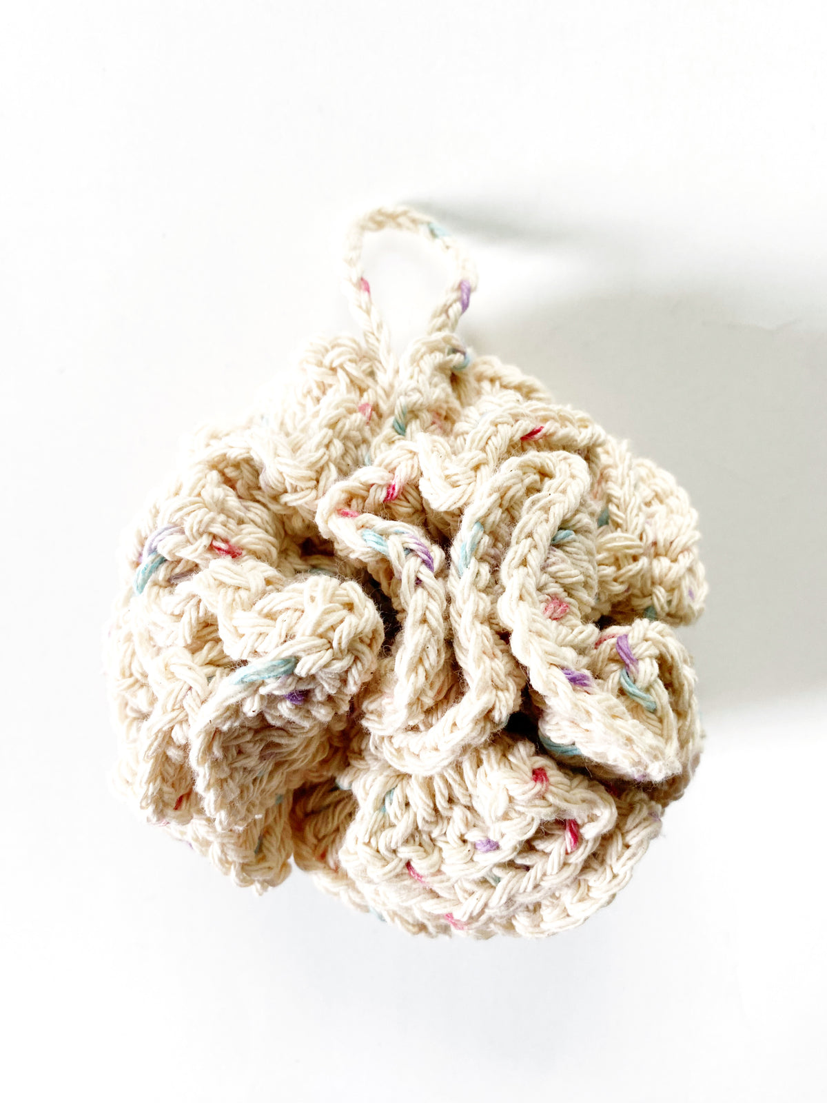 Eco-Friendly Cotton Crochet Bath &amp; Shower Loofah - Natural Color