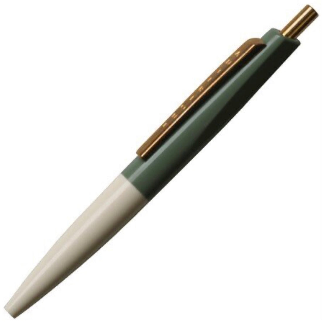 mini ball pen sage green x ecru beige