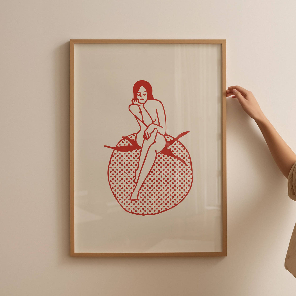 Tomato Girl Vintage Art Print: 8x10