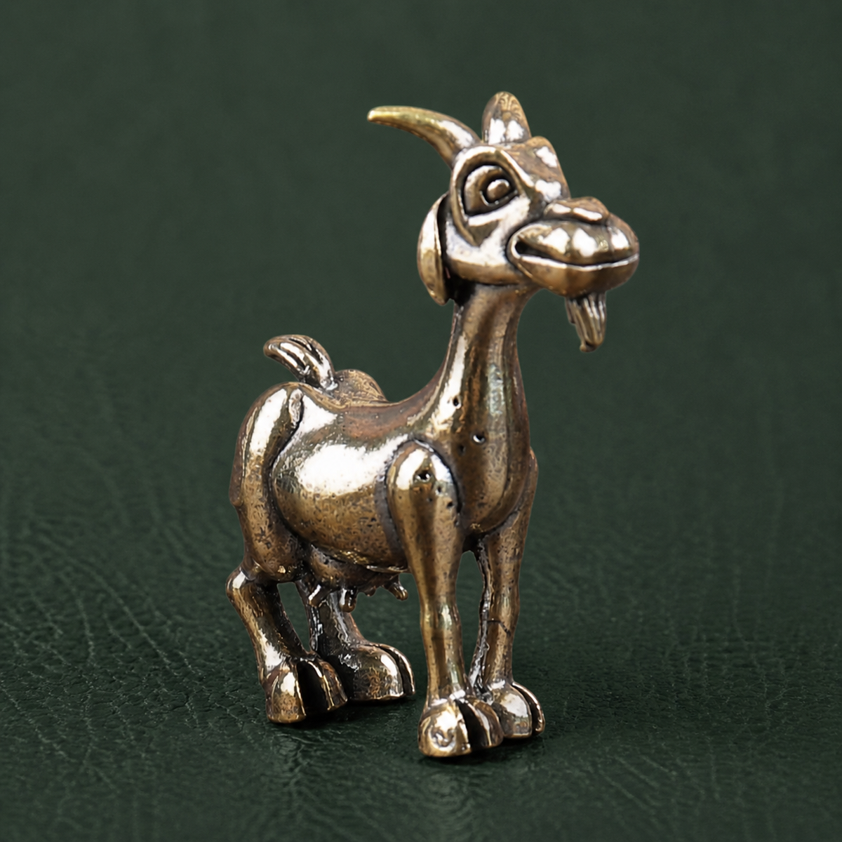 Solid Brass Zodiac Goat Figurine Ornament: A1