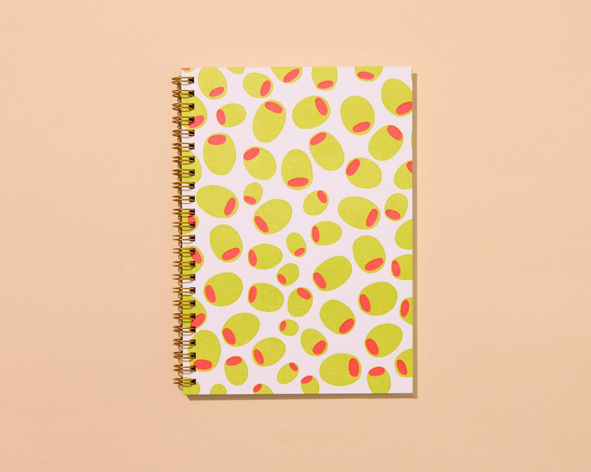 Olives Letterpress Spiral Notebook