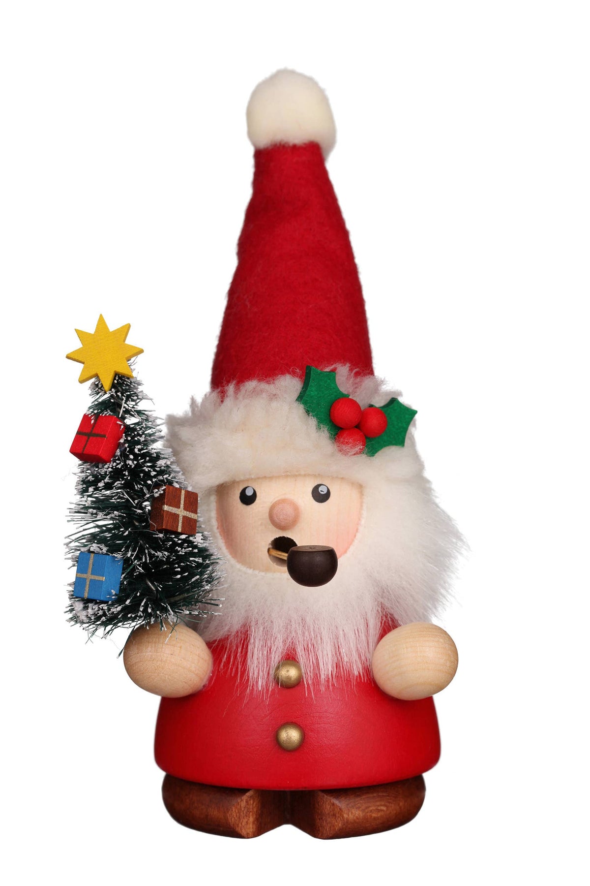 Mini Incense Smoker Santa red