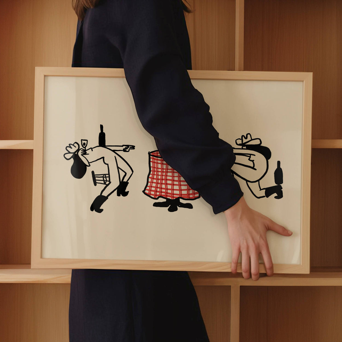 "The Duel" Vintage Western Wall Art: Medium