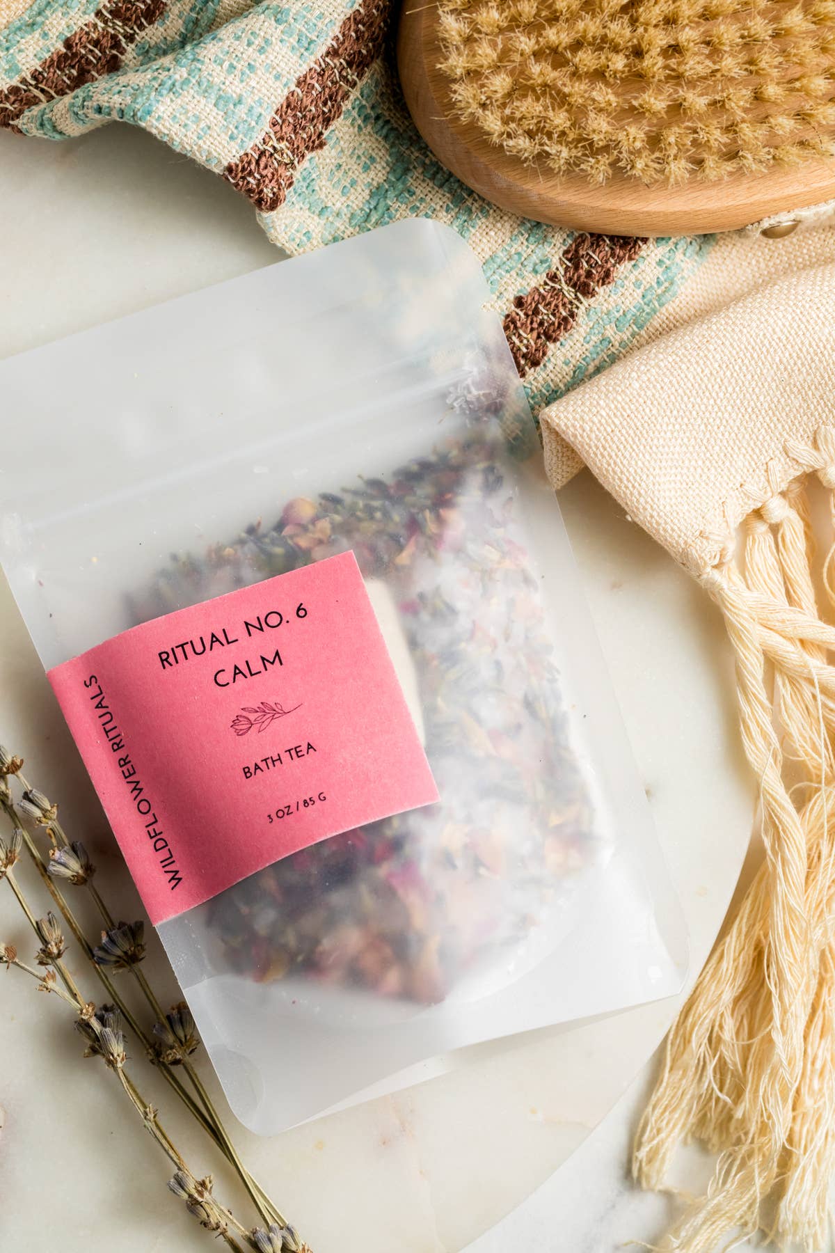 Ritual No. 6 Calm Botanical Bath Tea - Lavender Rose