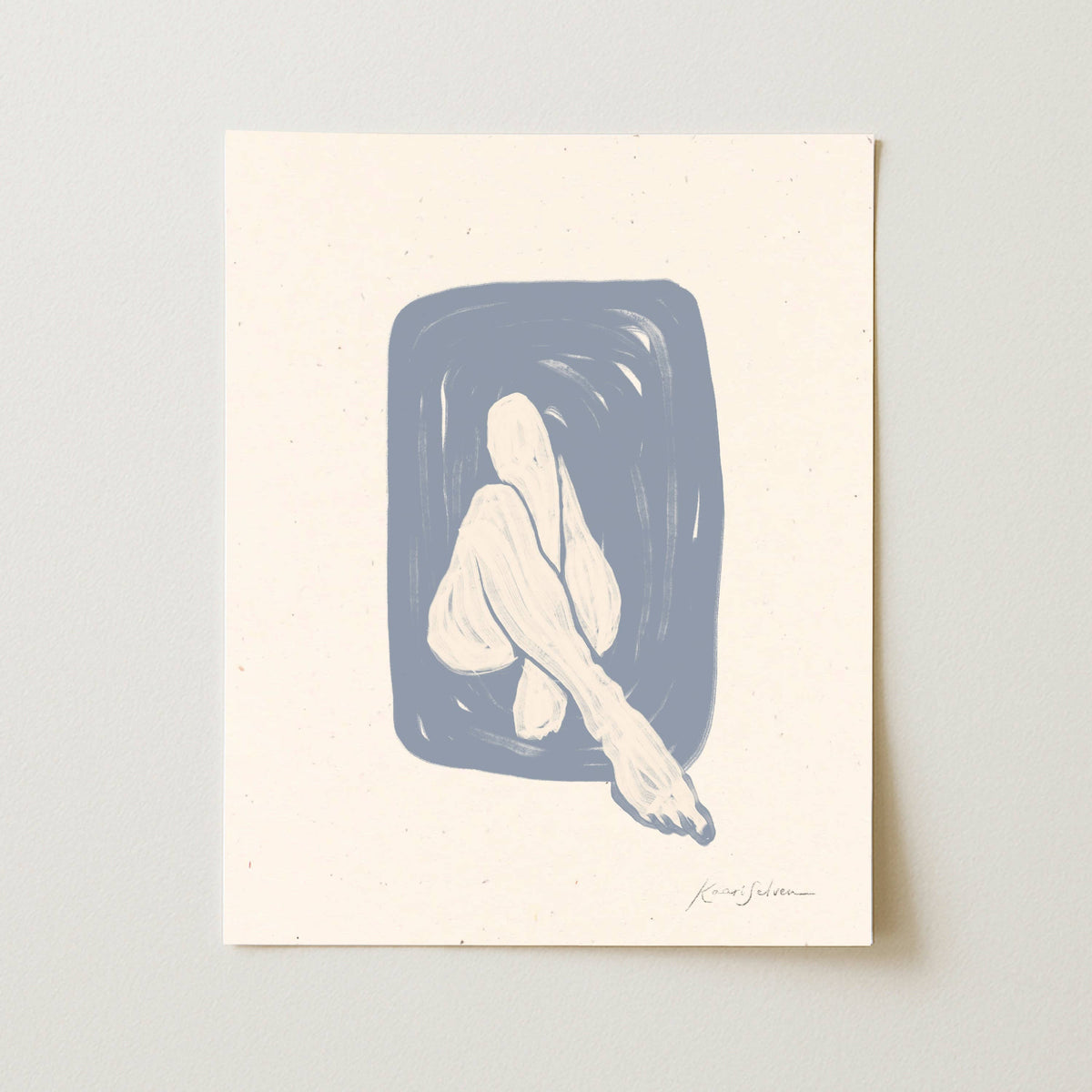 Dip Your Toes Art Print: Slate Blue / 8" x 10"