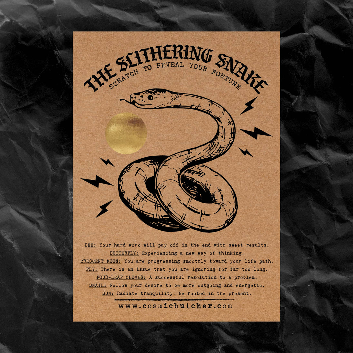 "SNAKE" Scratch Fortune Card