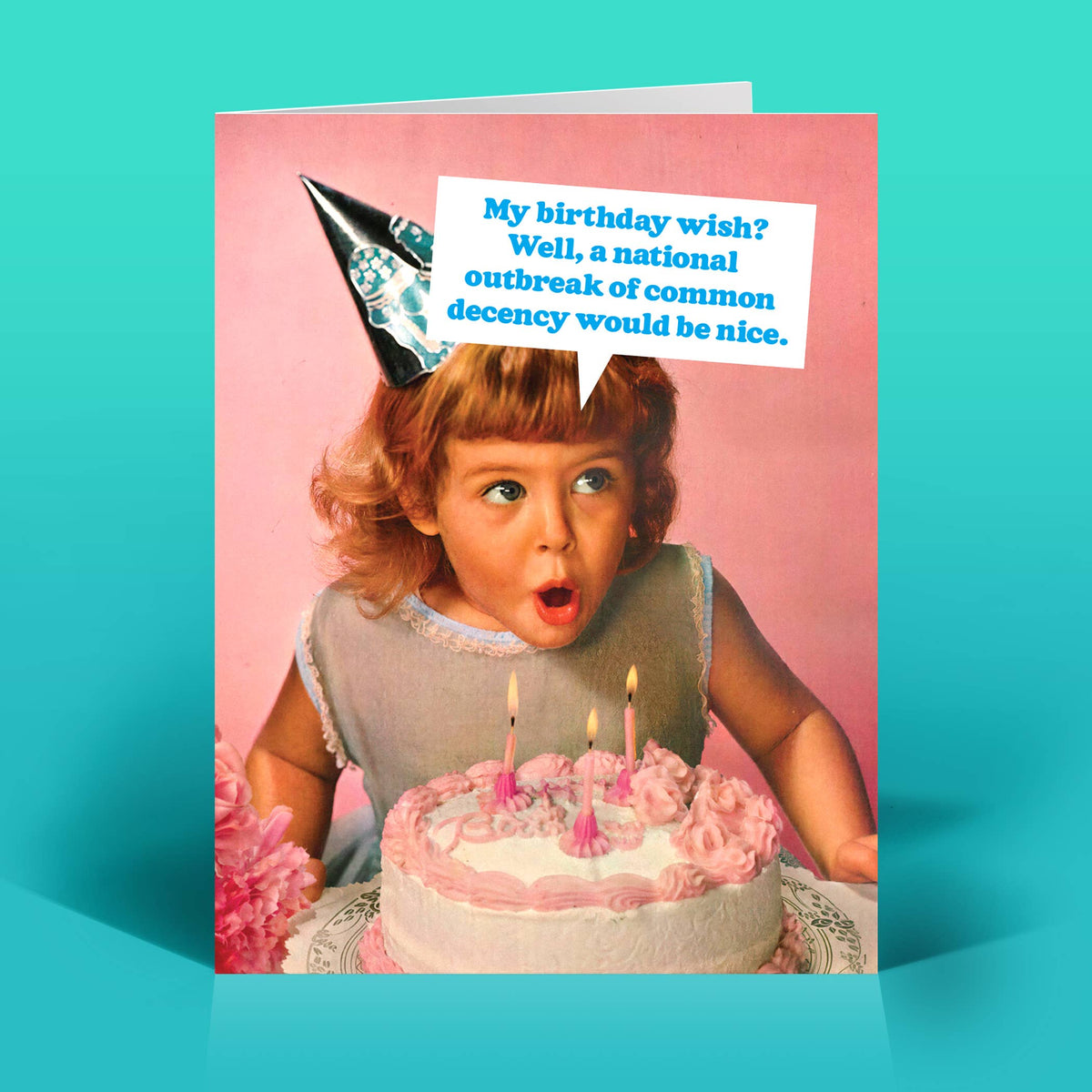 Funny Birthday Card – COMMON DECENCY – Vintage Sassy Humor