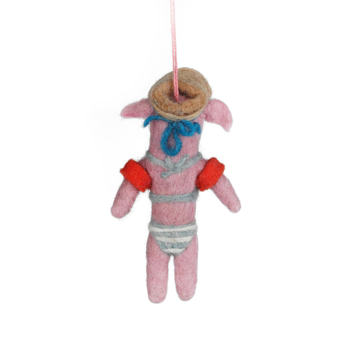 Felt Babette the Beach Pig Ornament