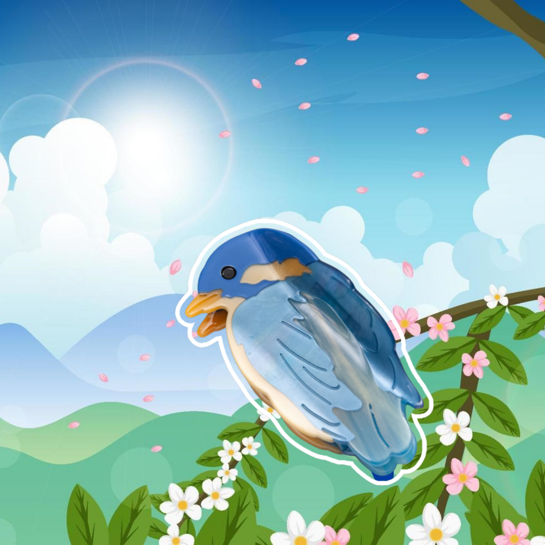 Blue Bird Hair Claw Clip