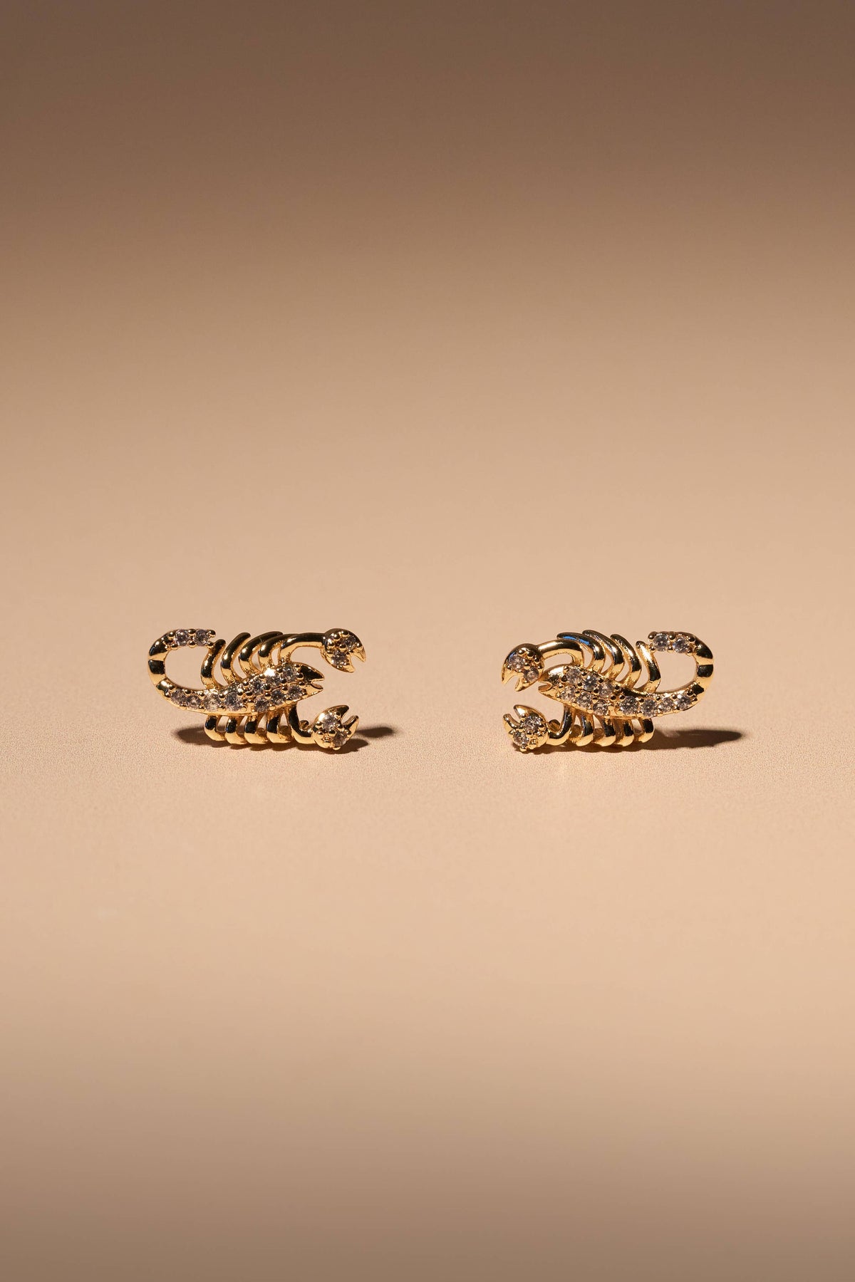 Shimmer Scorpion Studs - 18K Gold Plated sold SINGLE