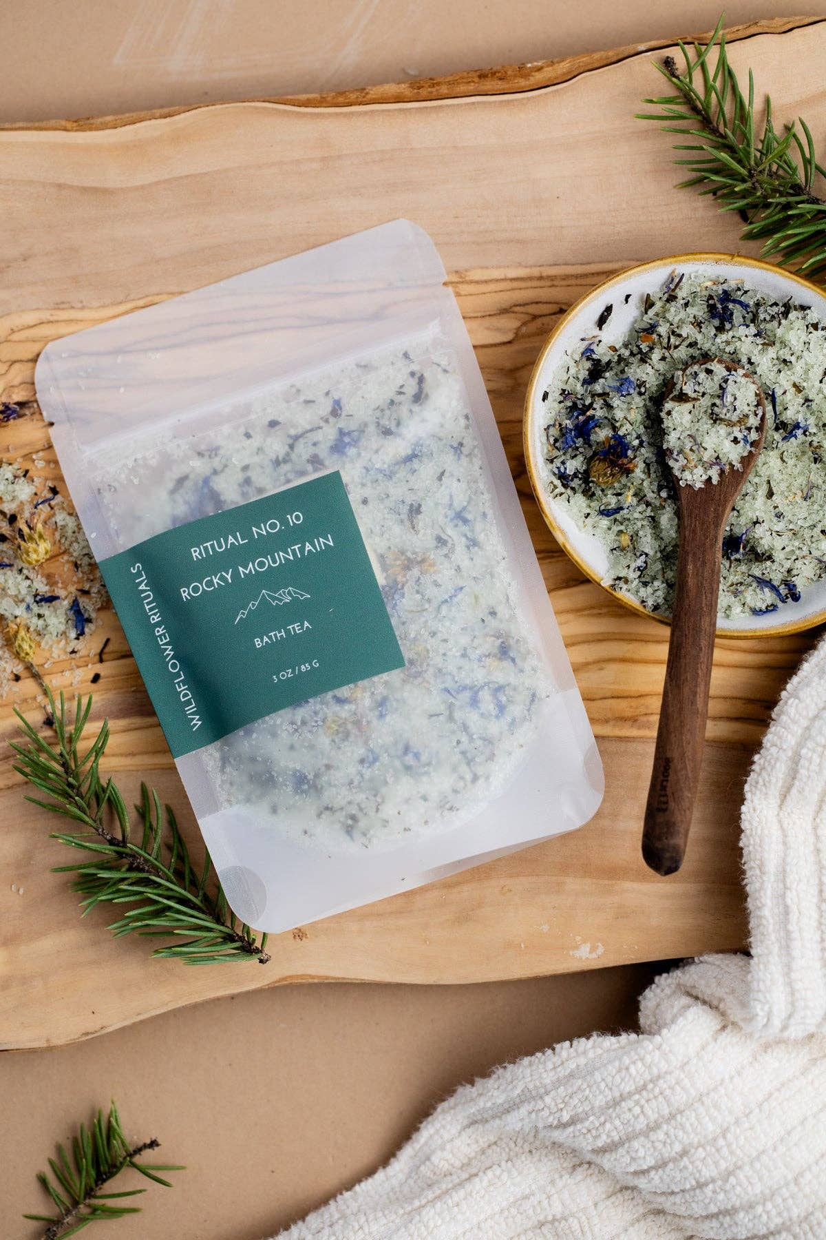 Rocky Mountain Herbal Bath Soak - Juniper Spruce Peppermint