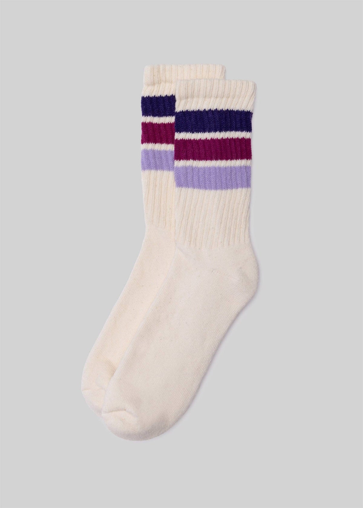 The Retro Birthday Stripe Crew: Purple