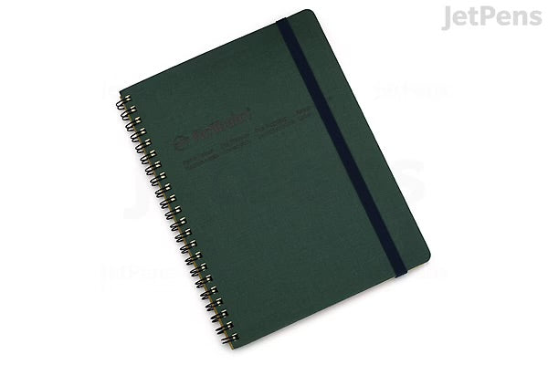 Rollbahn Spiral Notebook A5 (Textured Martin Green)