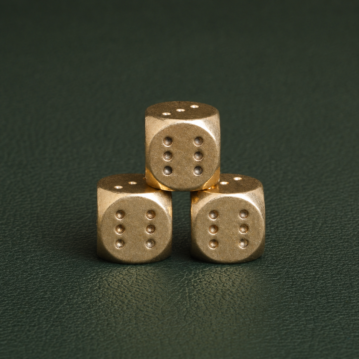 Solid Brass Gaming Dice Tabletop Decor: A1
