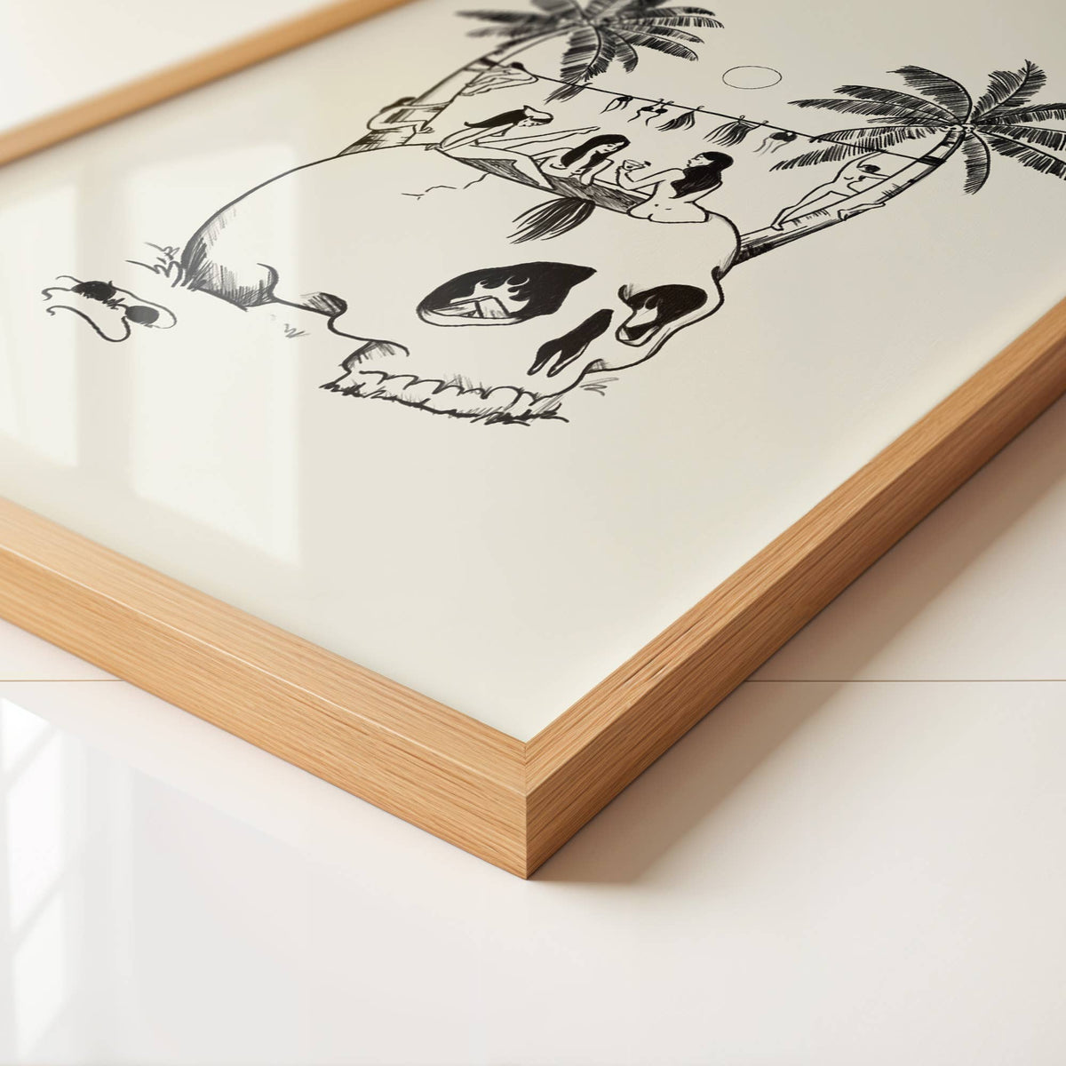 &quot;The Freaky Tiki&quot; Vintage Tiki Inspired Minimal Art Print: 8x10