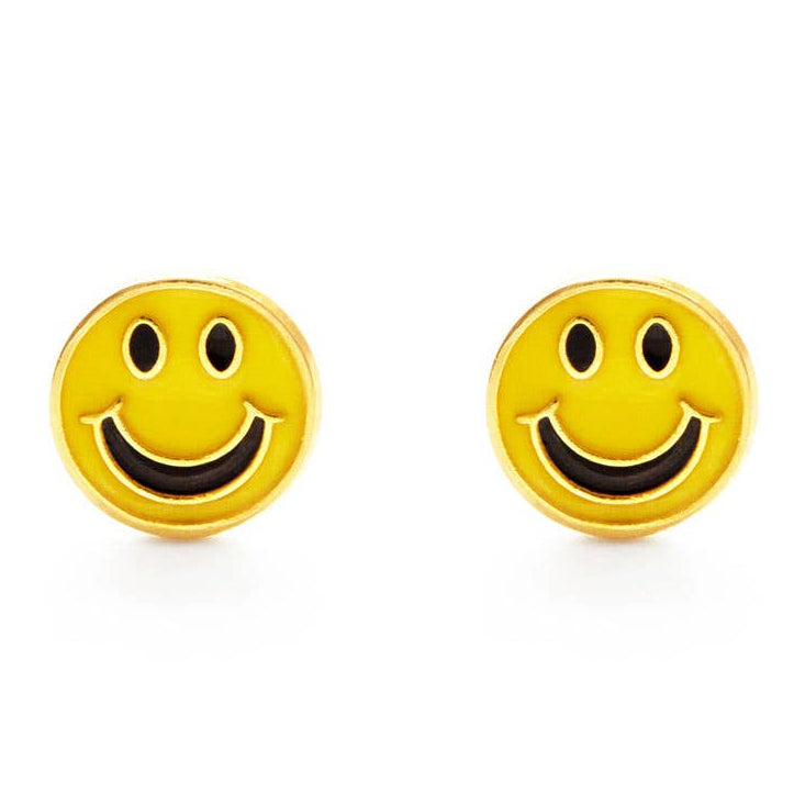70's Smiley Face Stud Earring SINGLE