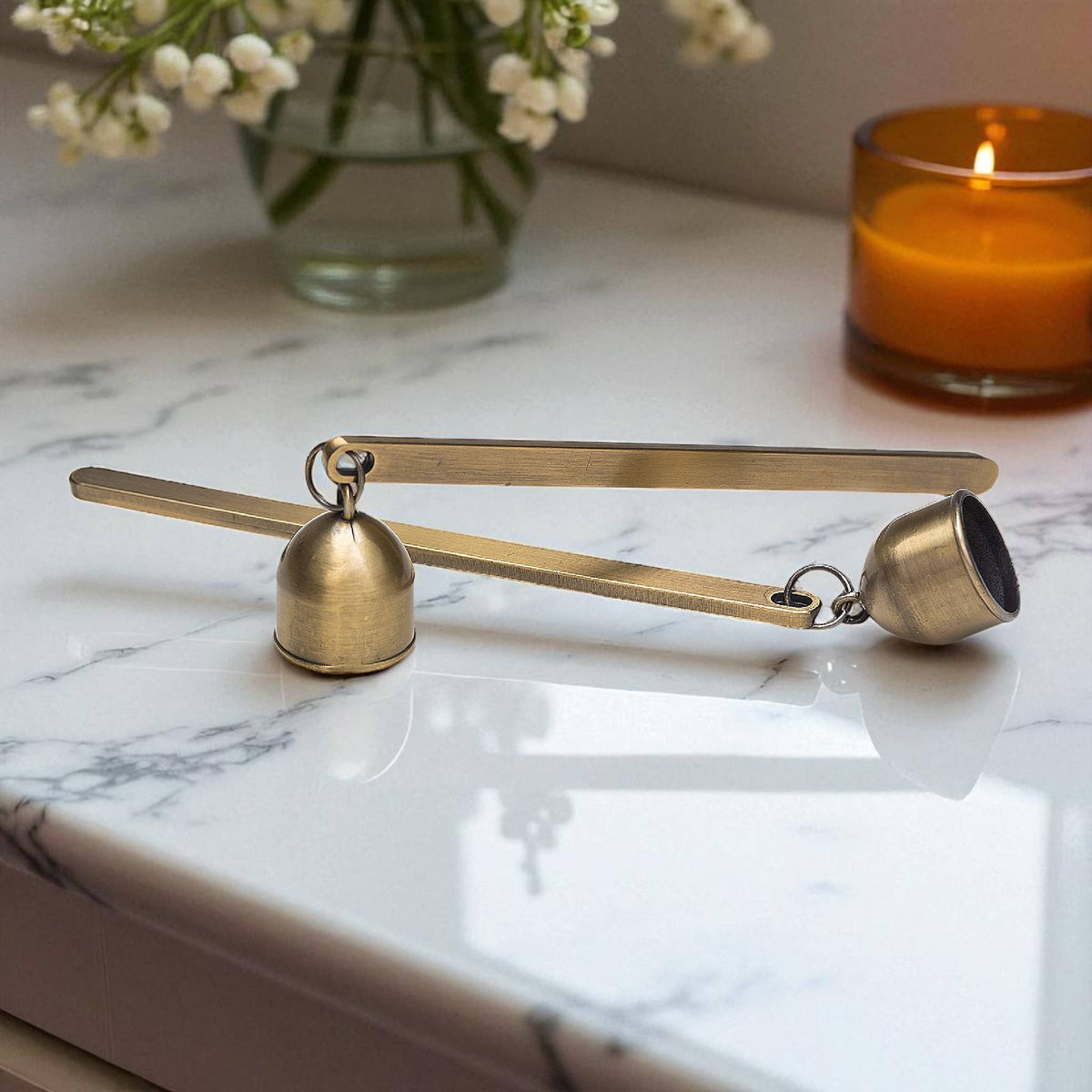 Antique Brass Bell Snuffer