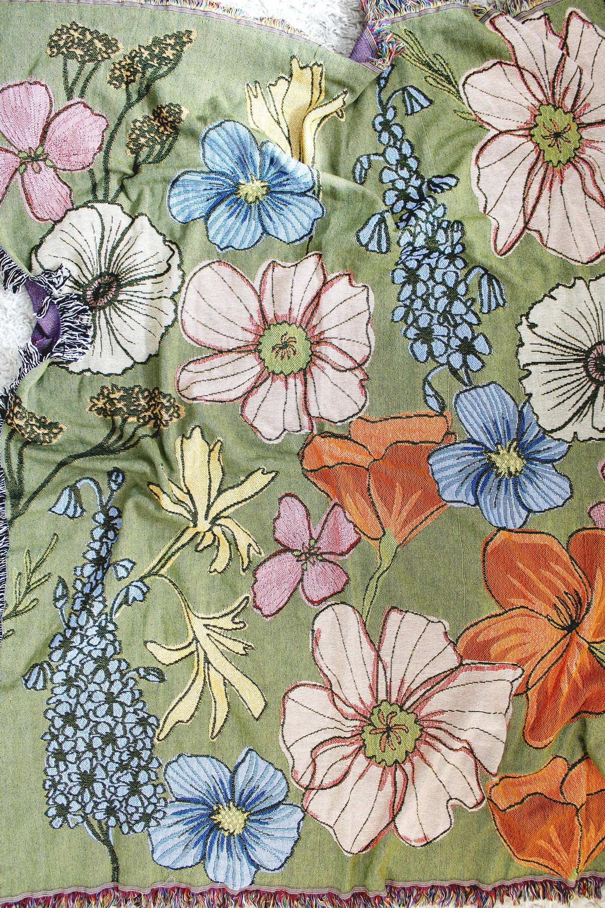 Wild Flowers Tapestry Blanket