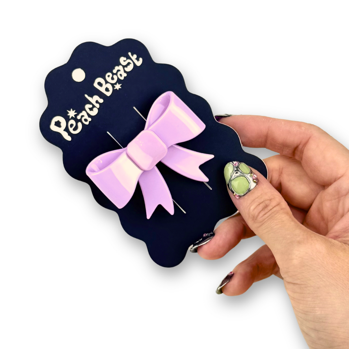 Bow Hair Clip: Pink
