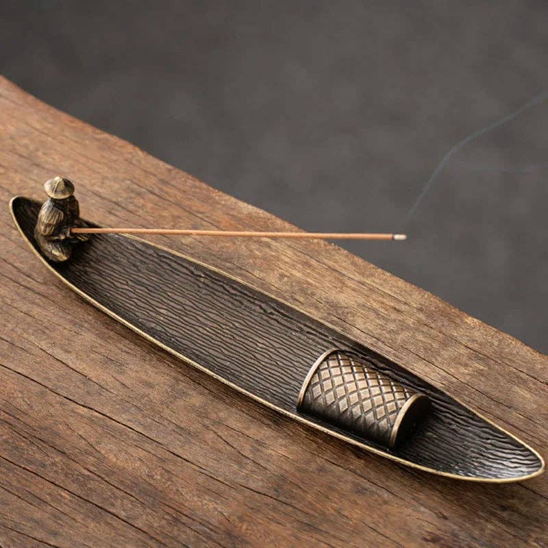 Fishing Incense Burner: Bamboo