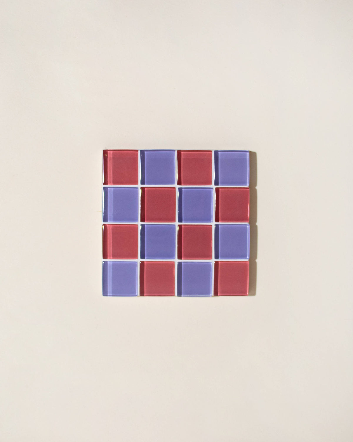 GLASS TILE COASTER - Pinky Rose