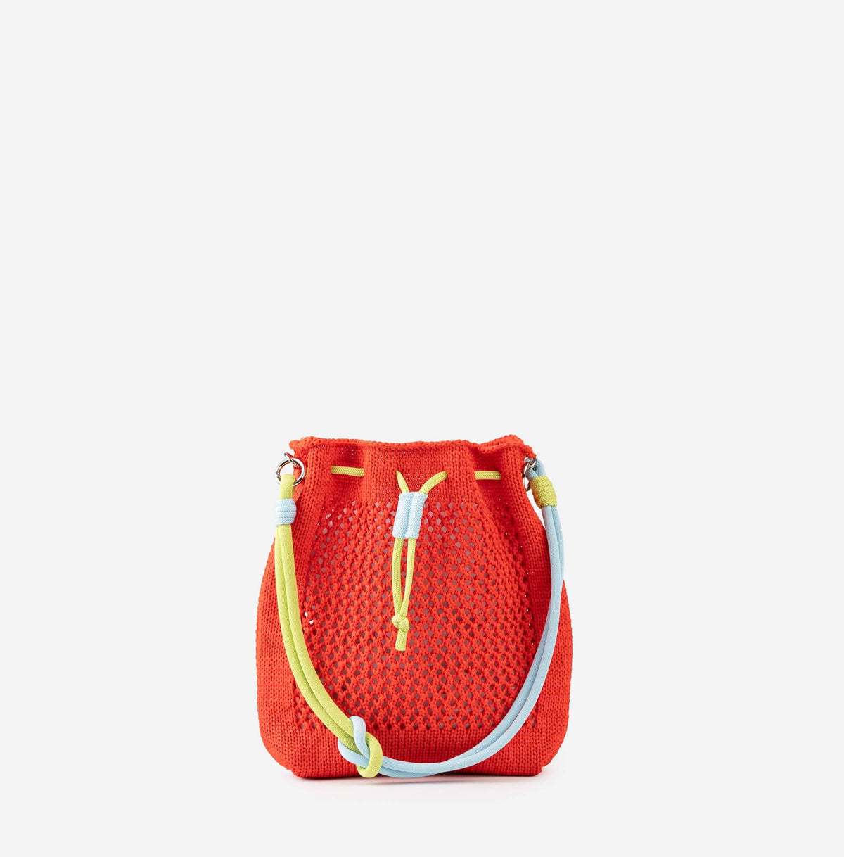 Drawstring Raffia Mini Bag: Poppy