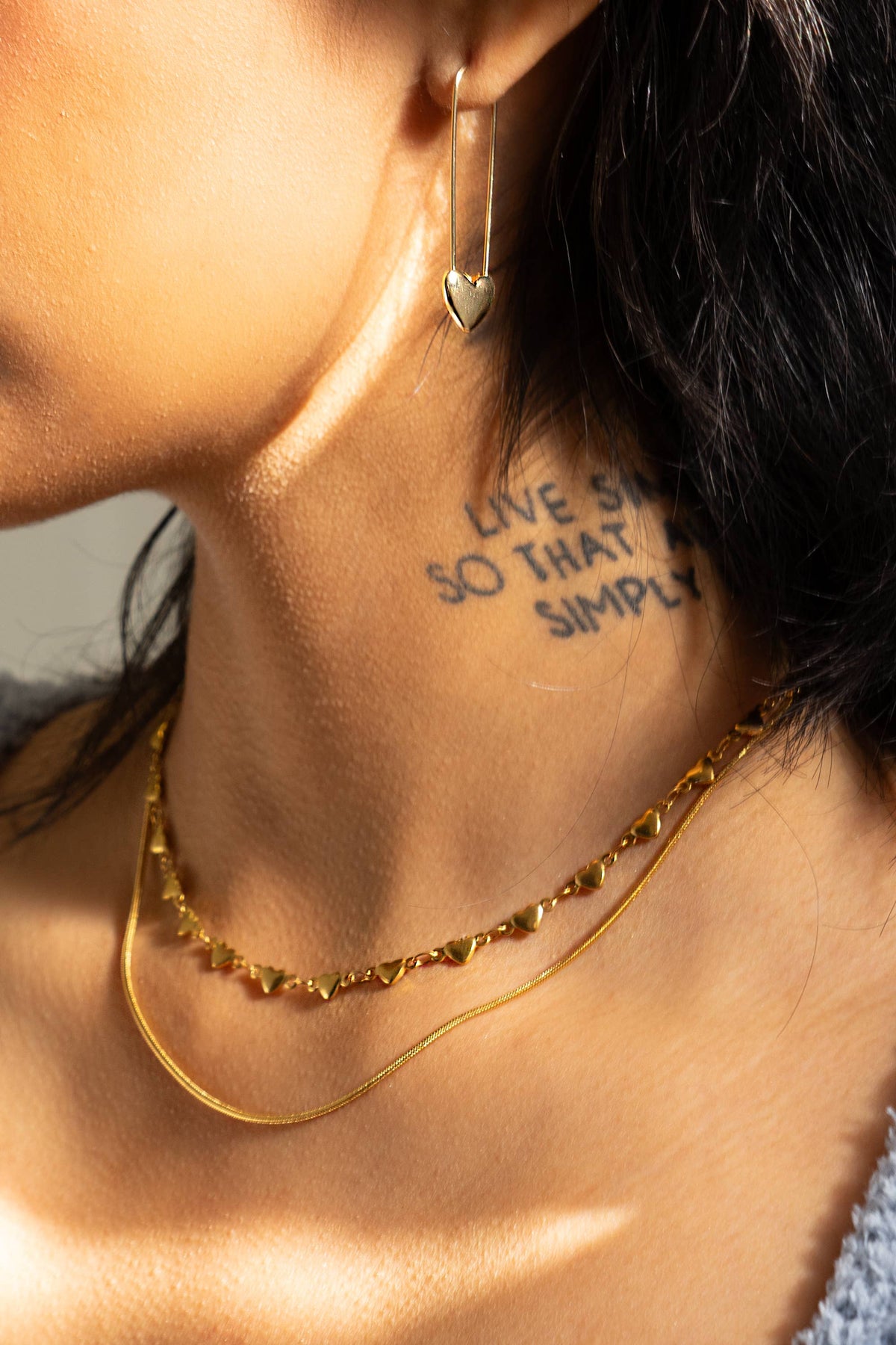 String Along Necklace - 18K Gold Plated / Stainless Steel: Gold Plated