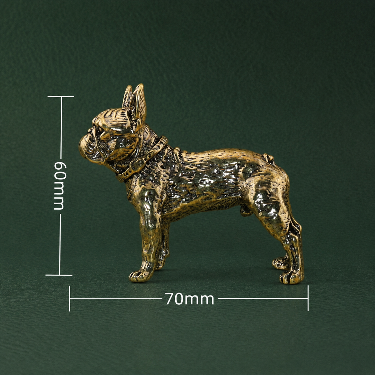 Solid Brass Standing Shar-Pei Figurine Decor: A1