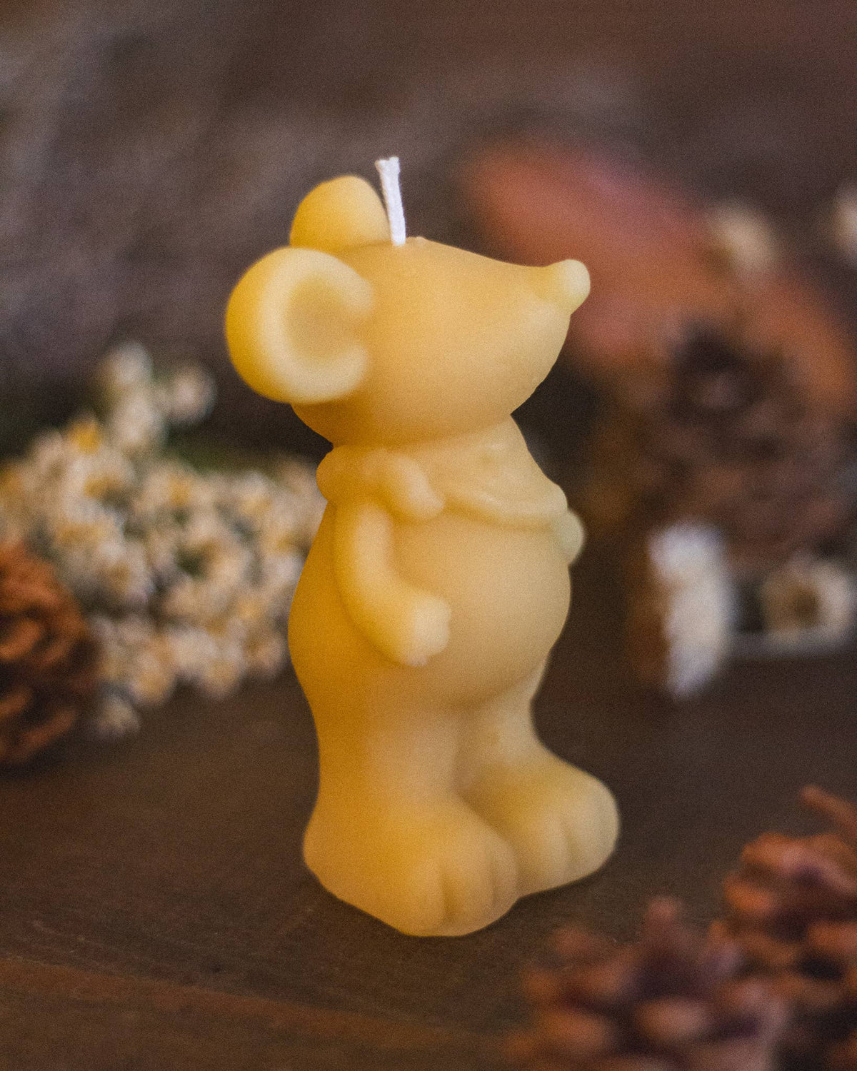 Mouse Beeswax Candle