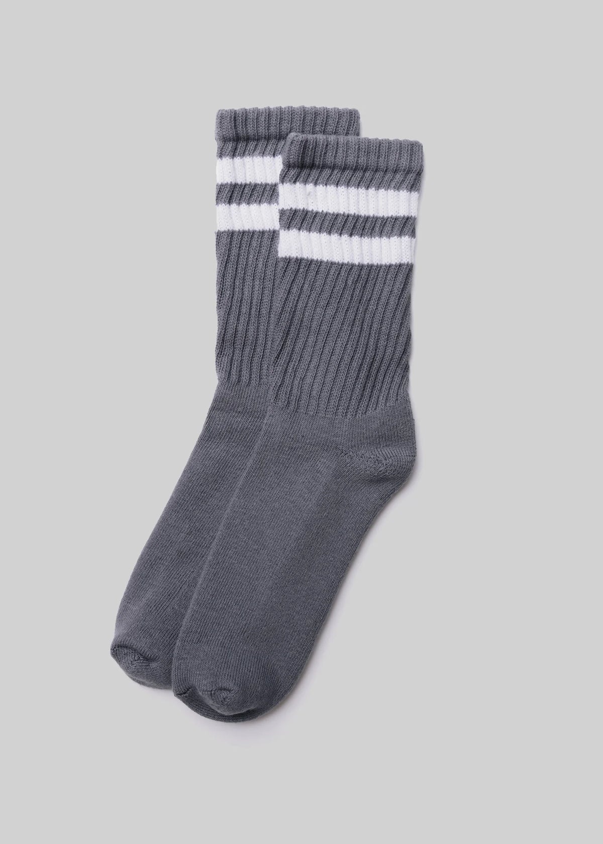 The Retro Double Stripe Crew - Dark Grey