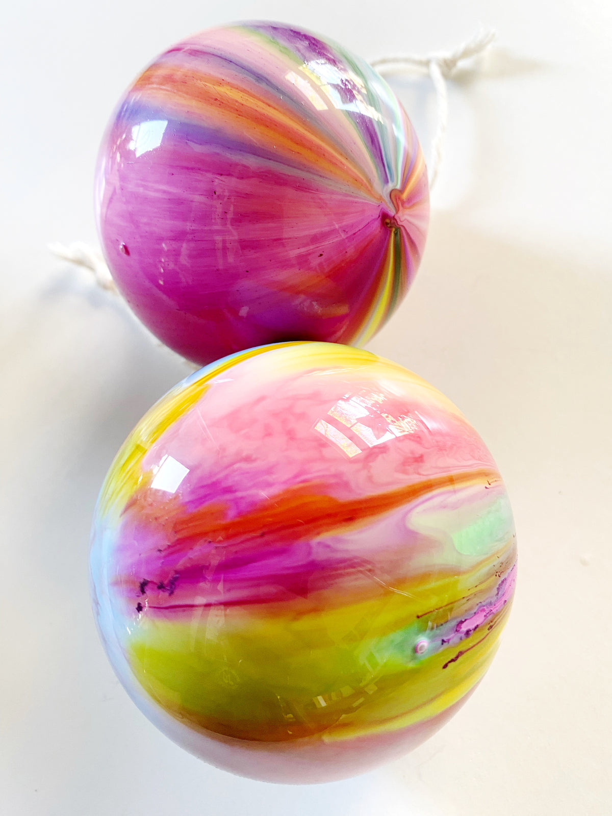 Marble Effect Ornament Bauble, 8cm Multi