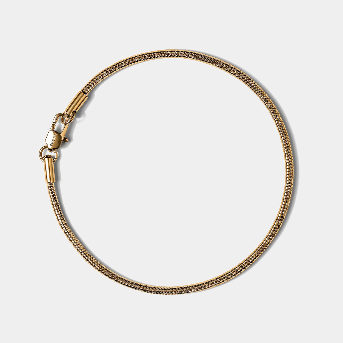 Snake Chain Bracelet Gold (2mm): men’s sizing