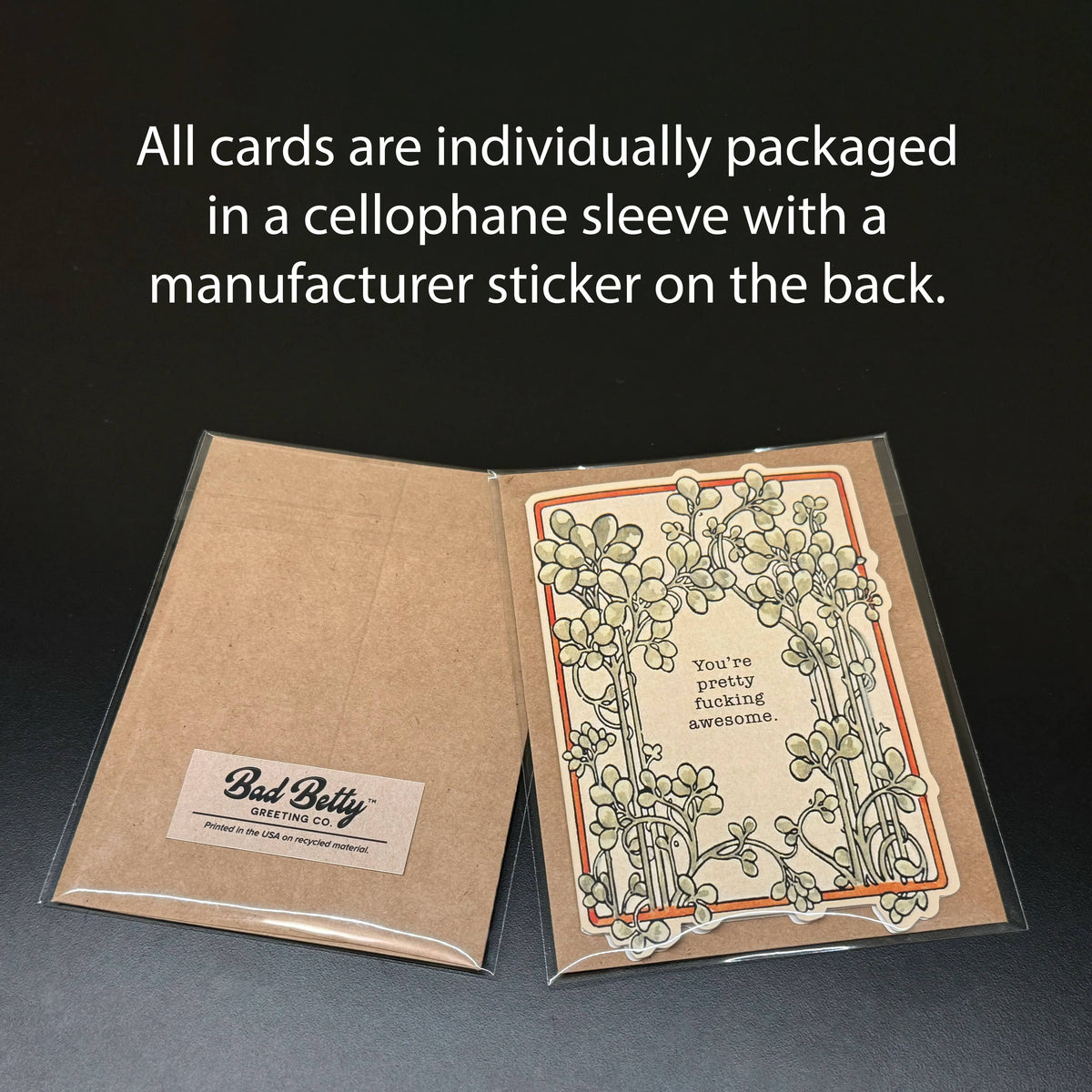 Funny Vintage Salad Greeting Card - "I'd Rather Be Fat