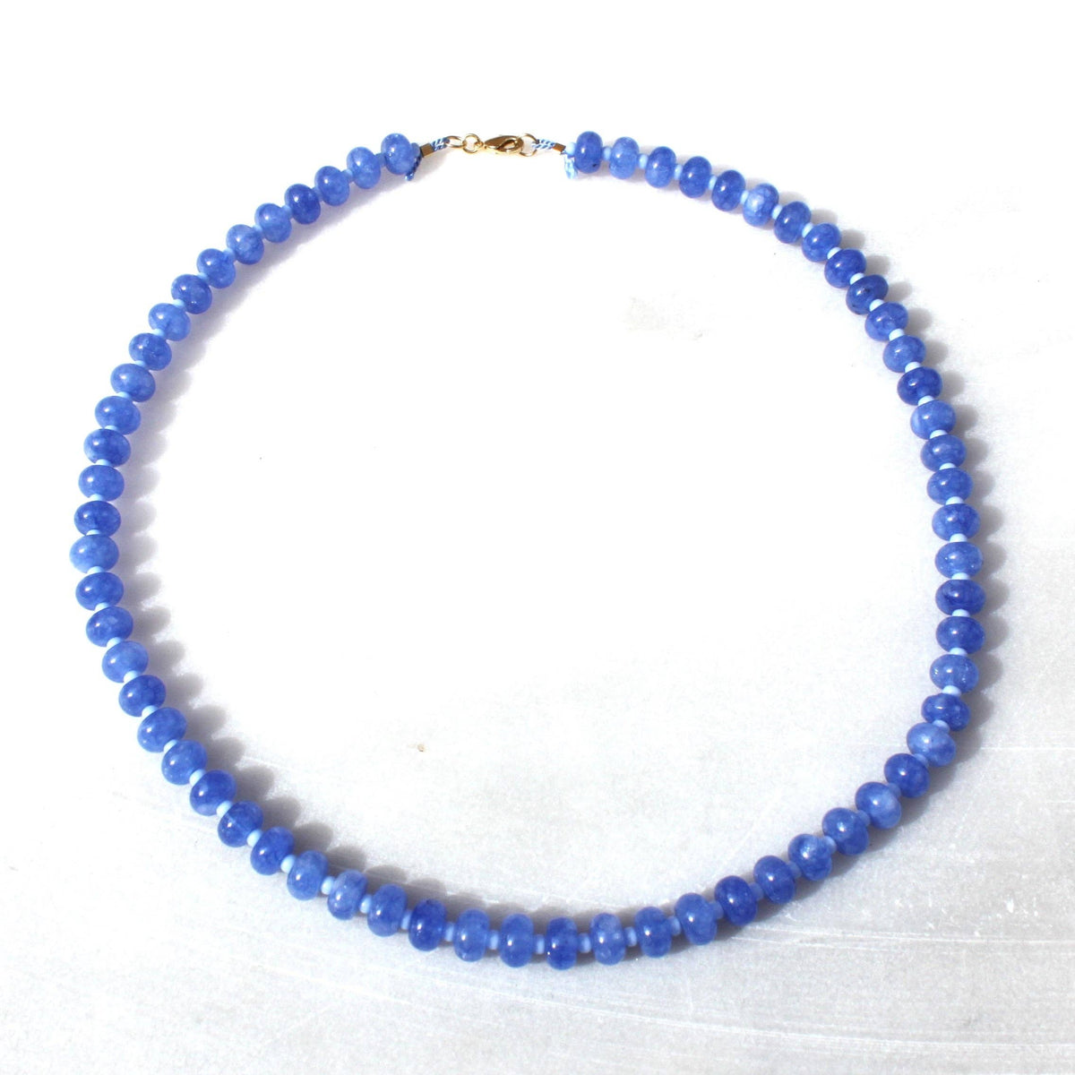 Cornflower Stone Candy Beaded Necklace, Colorful Trendy Bead