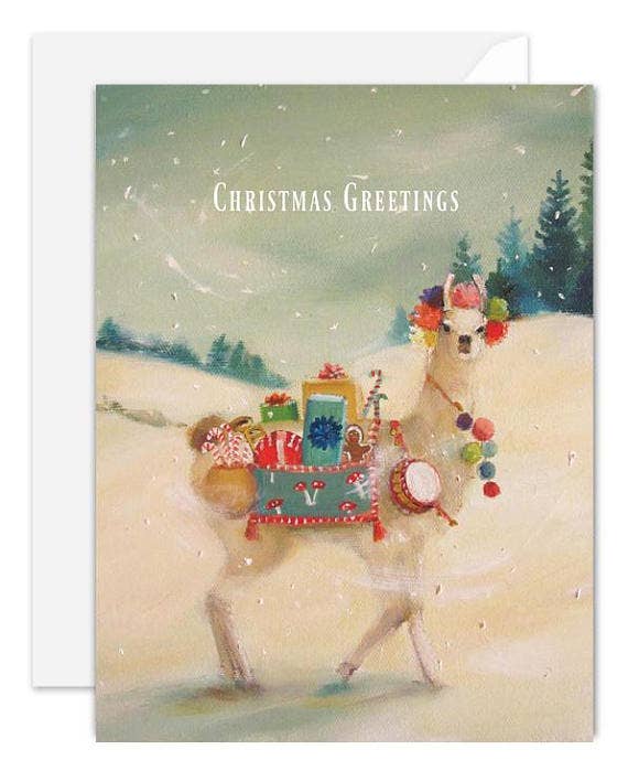 The Northern Christmas Llama Card - Box Set of 8
