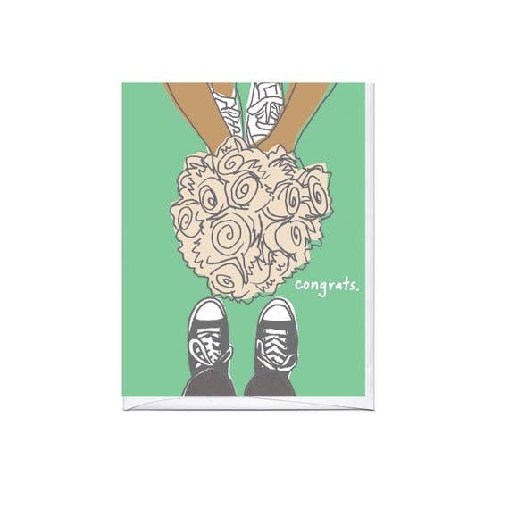 Sneaker Bouquet Wedding Greeting Card