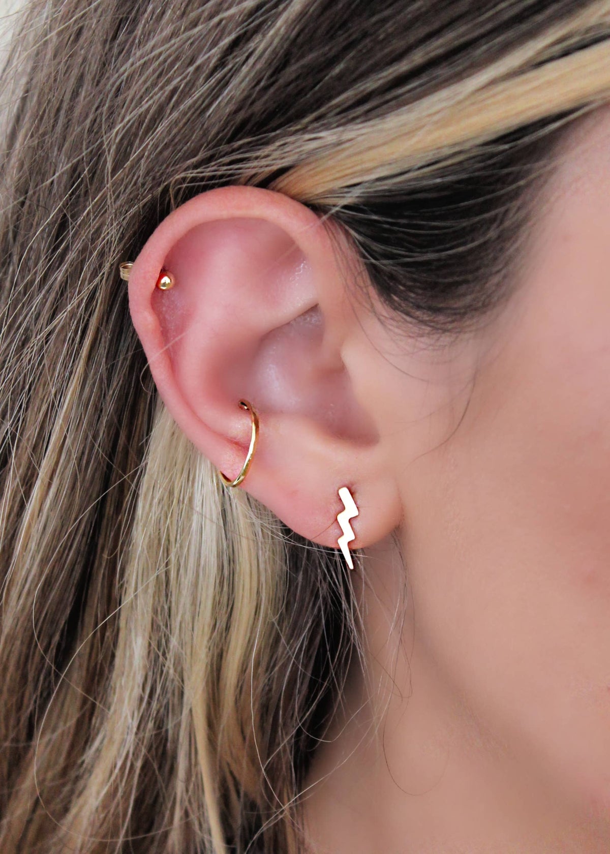 Kat Lightning Bolt Stud SINGLE