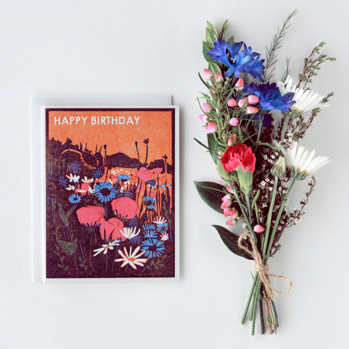 Wildflowers Happy Birthday Card