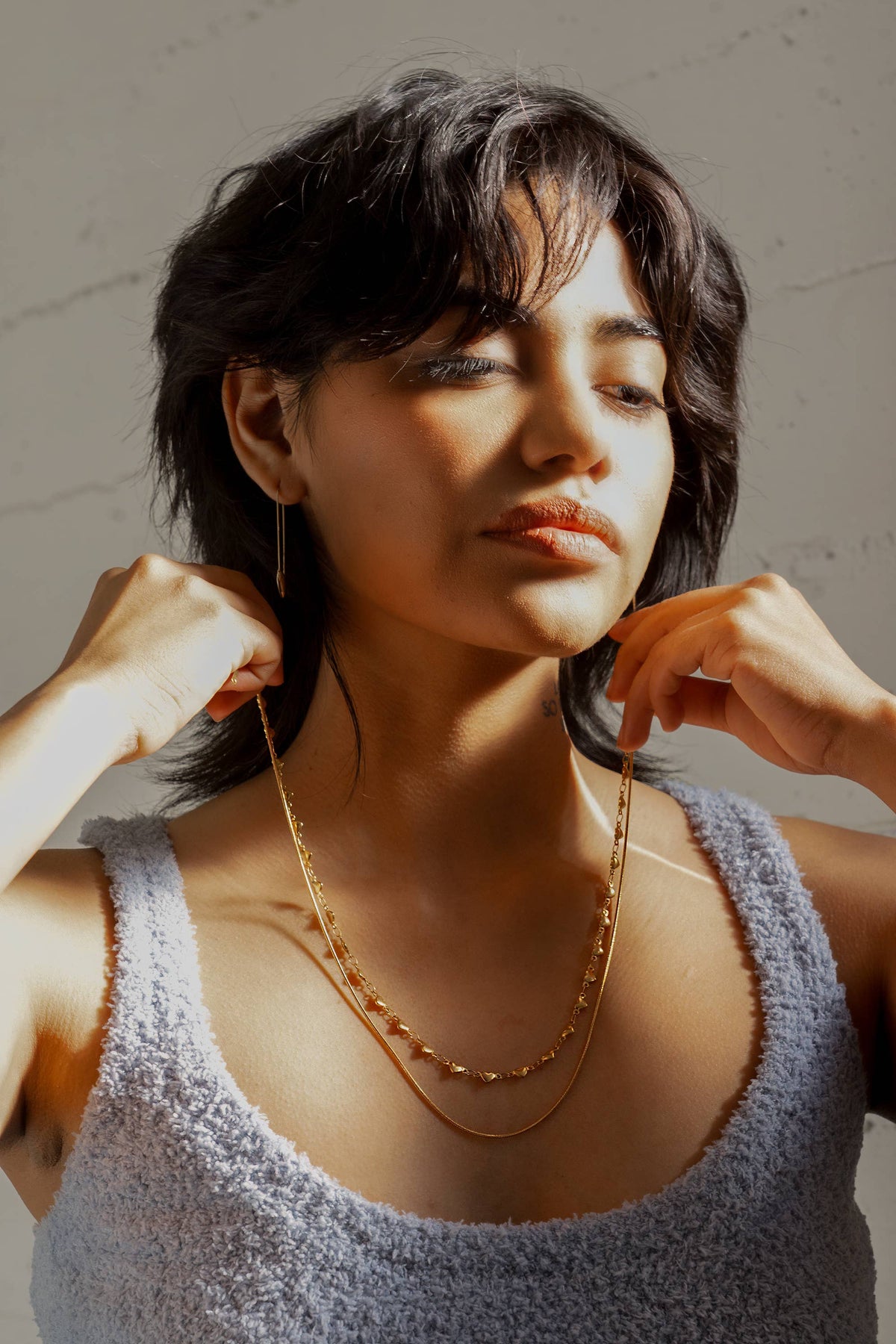 String Along Necklace - 18K Gold Plated / Stainless Steel: Gold Plated