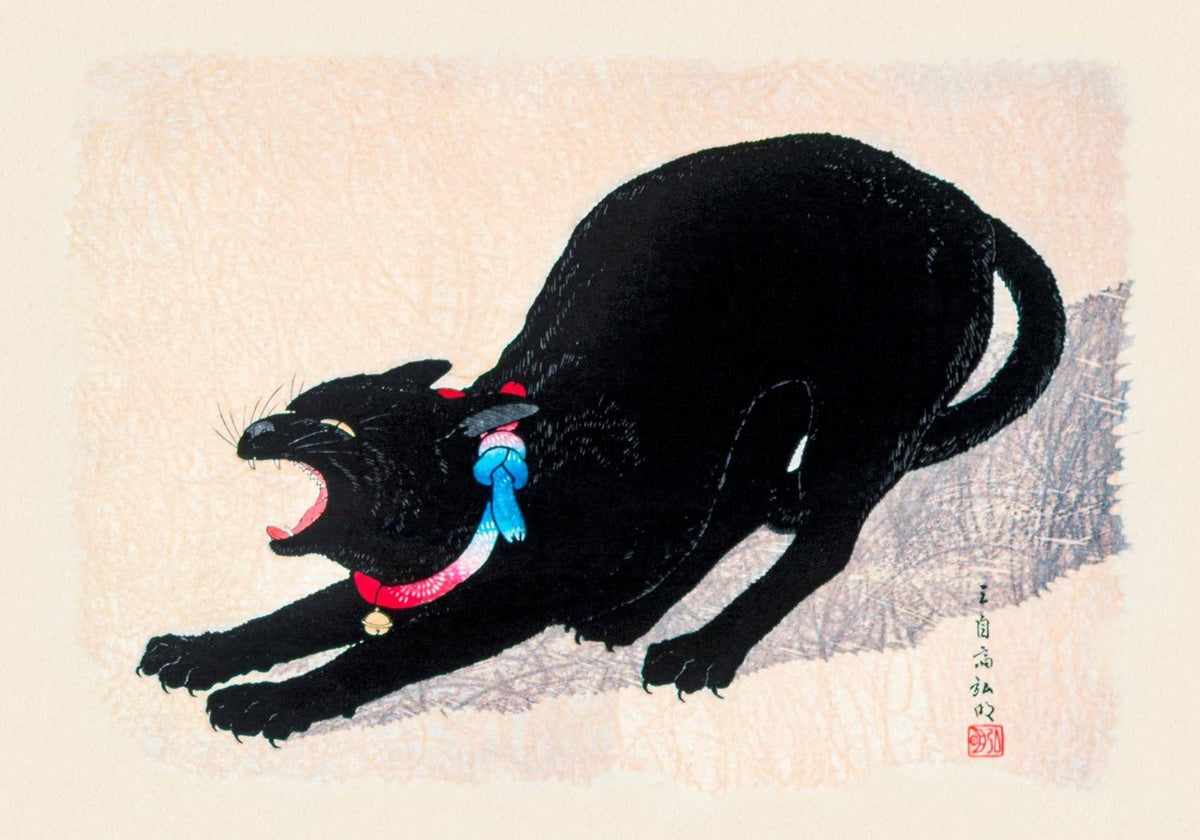 Black Cat by Takahashi Shōtei: 8x10 Inches