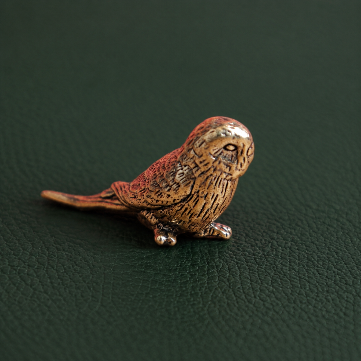 Solid Brass Perched Parrot Figurine Decor: A1