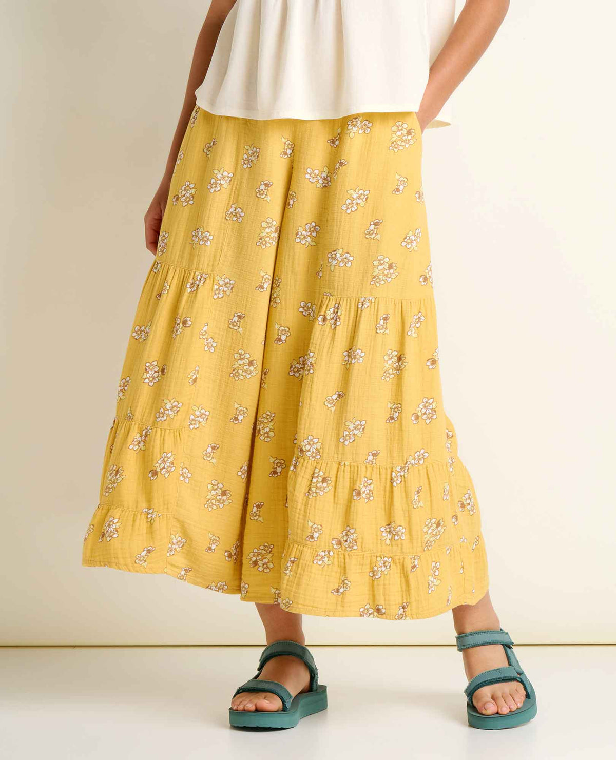 W’s Tate Double Weave Palazzo Pant- Toucan Print (S26)