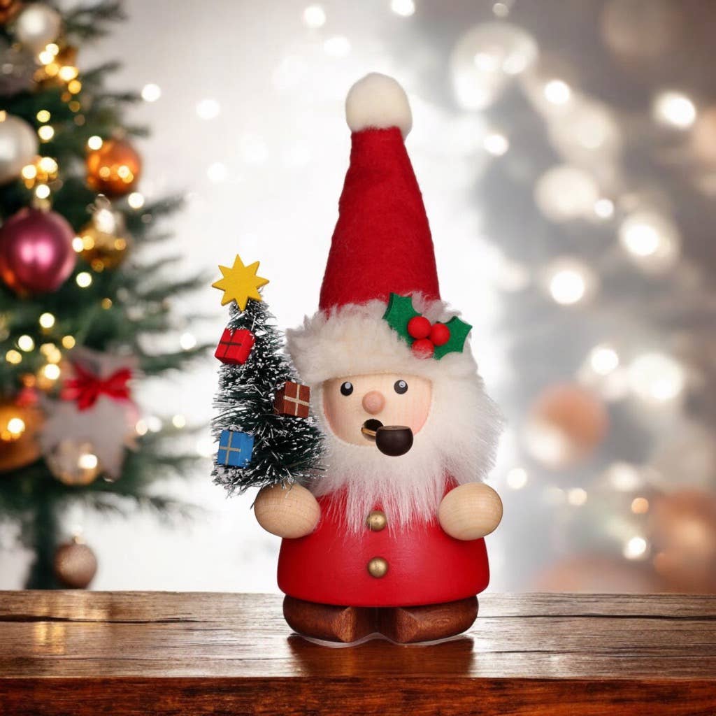 Mini Incense Smoker Santa red