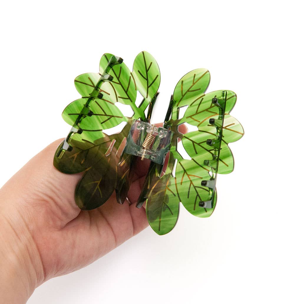 Olive Leaf Claw Clip