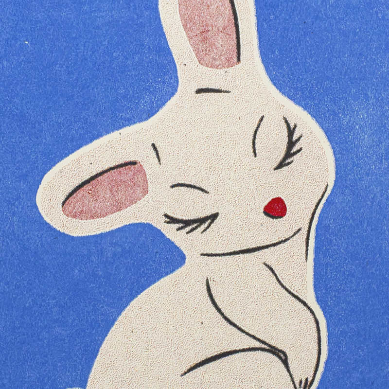 Happy Birthday Bunny - Risograph Card