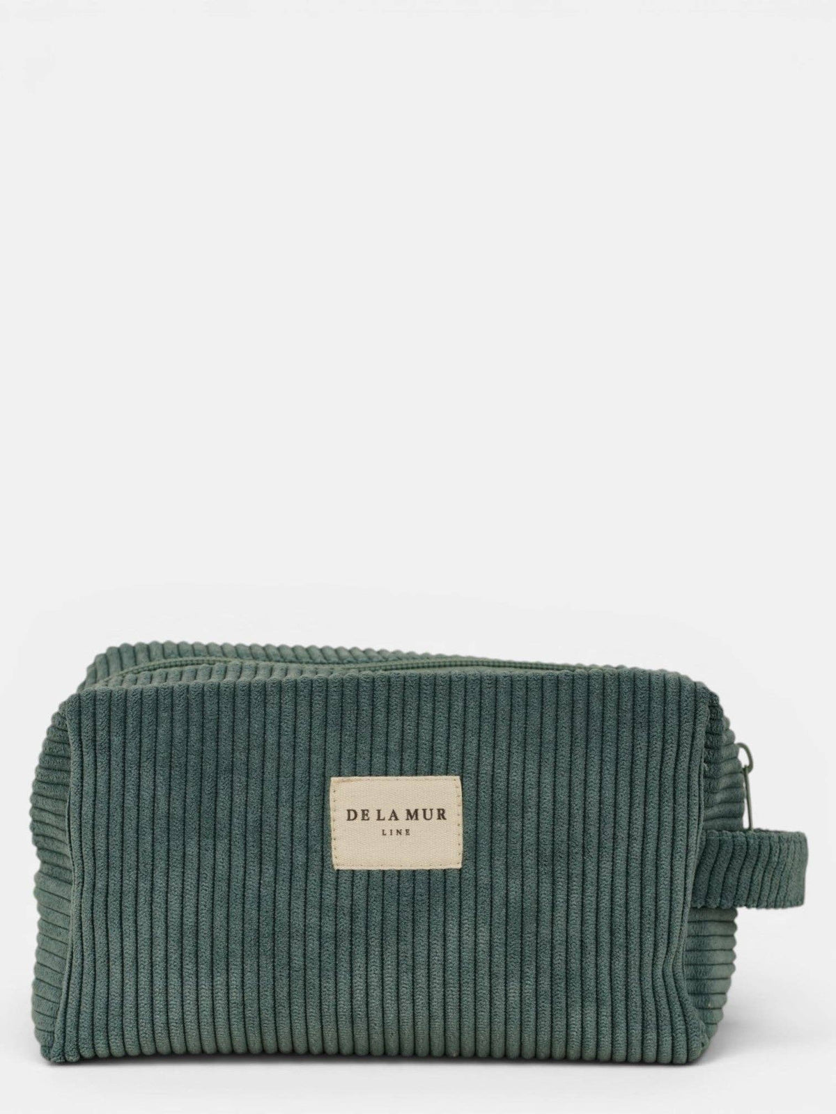 Corduroy Squared Makeup Bag – Teal (Jade)