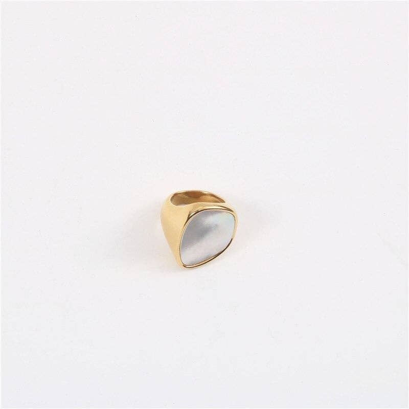 Large Mother of Pearl Statement Ring