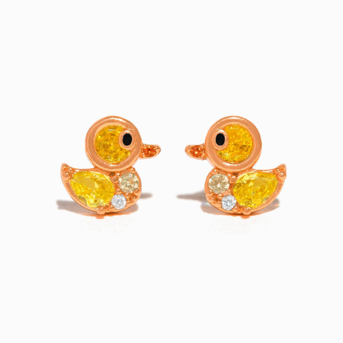 Rubber Ducky Studs: sold SINGLE Gold