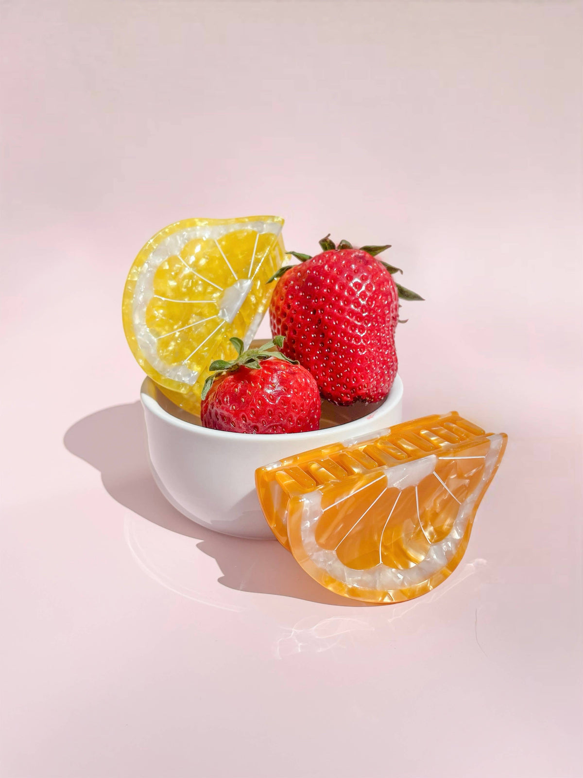Sunshine Yellow Lemon Claw Clip // Cellulose Acetate 